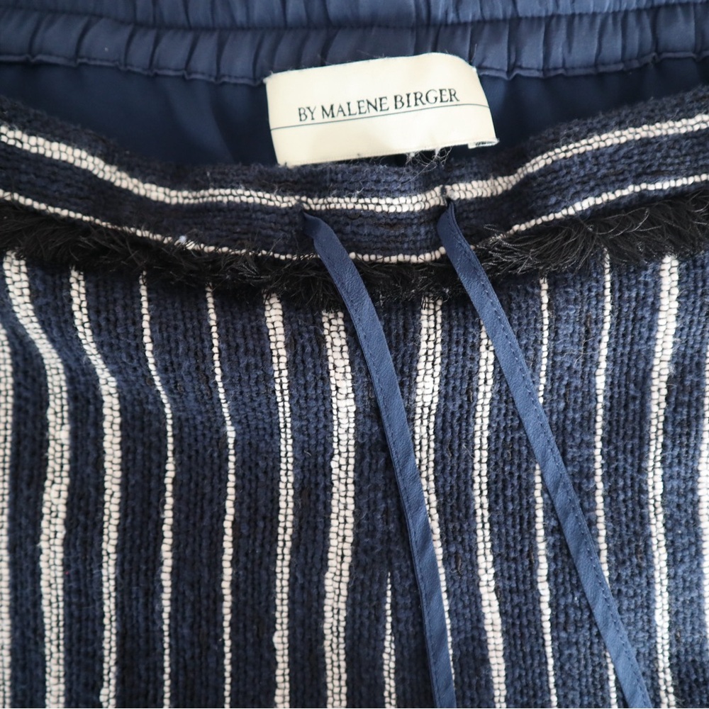 By Malene Birger Striped Navy and White Knit pants
